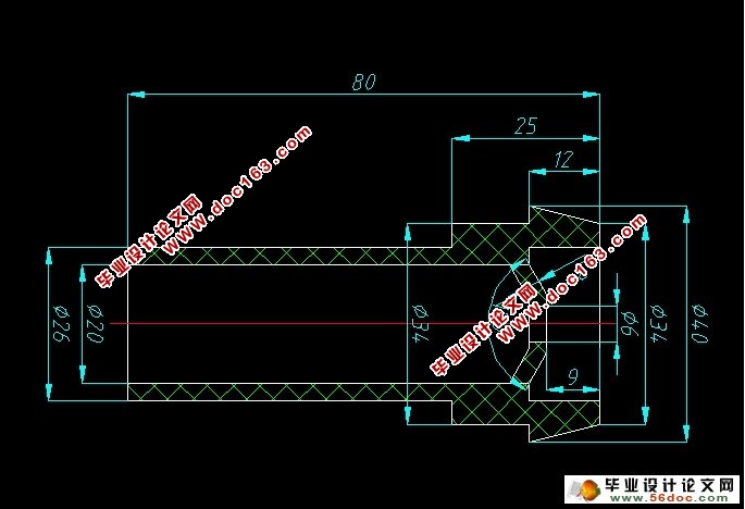 Φ40x80Ͳעģ(CADװͼ)