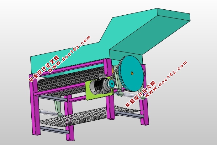 玉米剥皮机的设计含cad零件装配图solidworks三维图