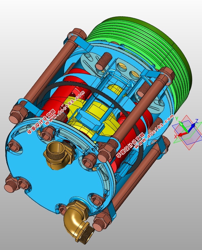 ˫бʽյѹ(CADװͼ,IGS,SolidWorksάͼ)