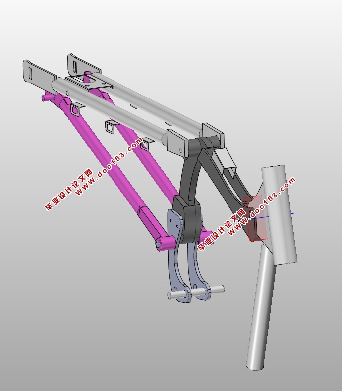 小型拖拉机整体车架设计(含cad零件装配图,solidworks