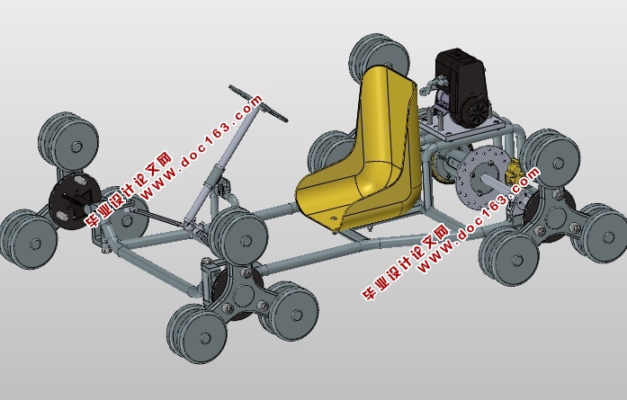 爬楼梯机器人小车设计含cad零件图装配图solidworks三维图