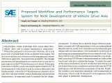 车辆驱动桥NVH开发工作流程及性能指标体系