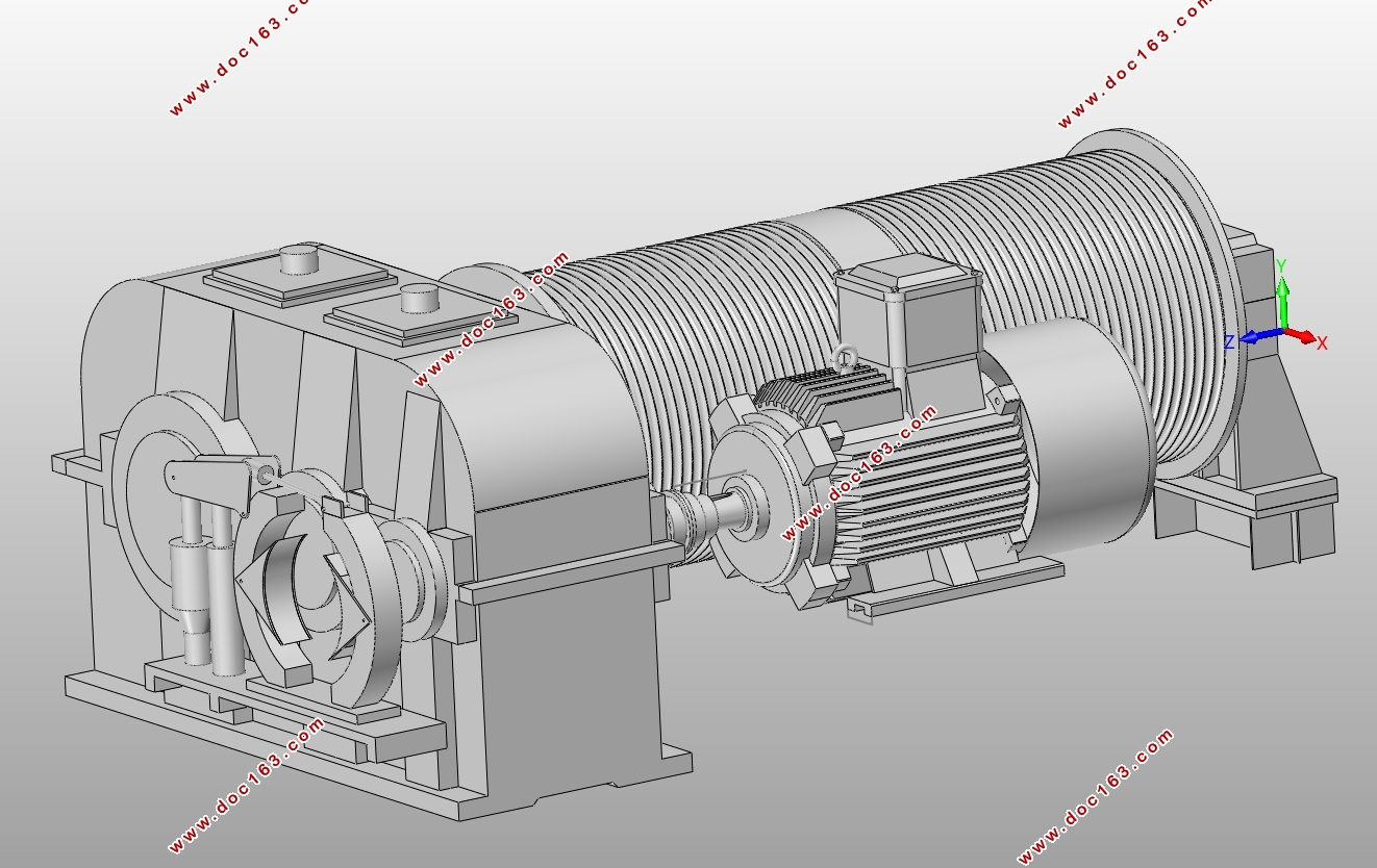 MQ5040单臂架门座起重机起升机构设计(含CAD图,SolidWorks三维图)