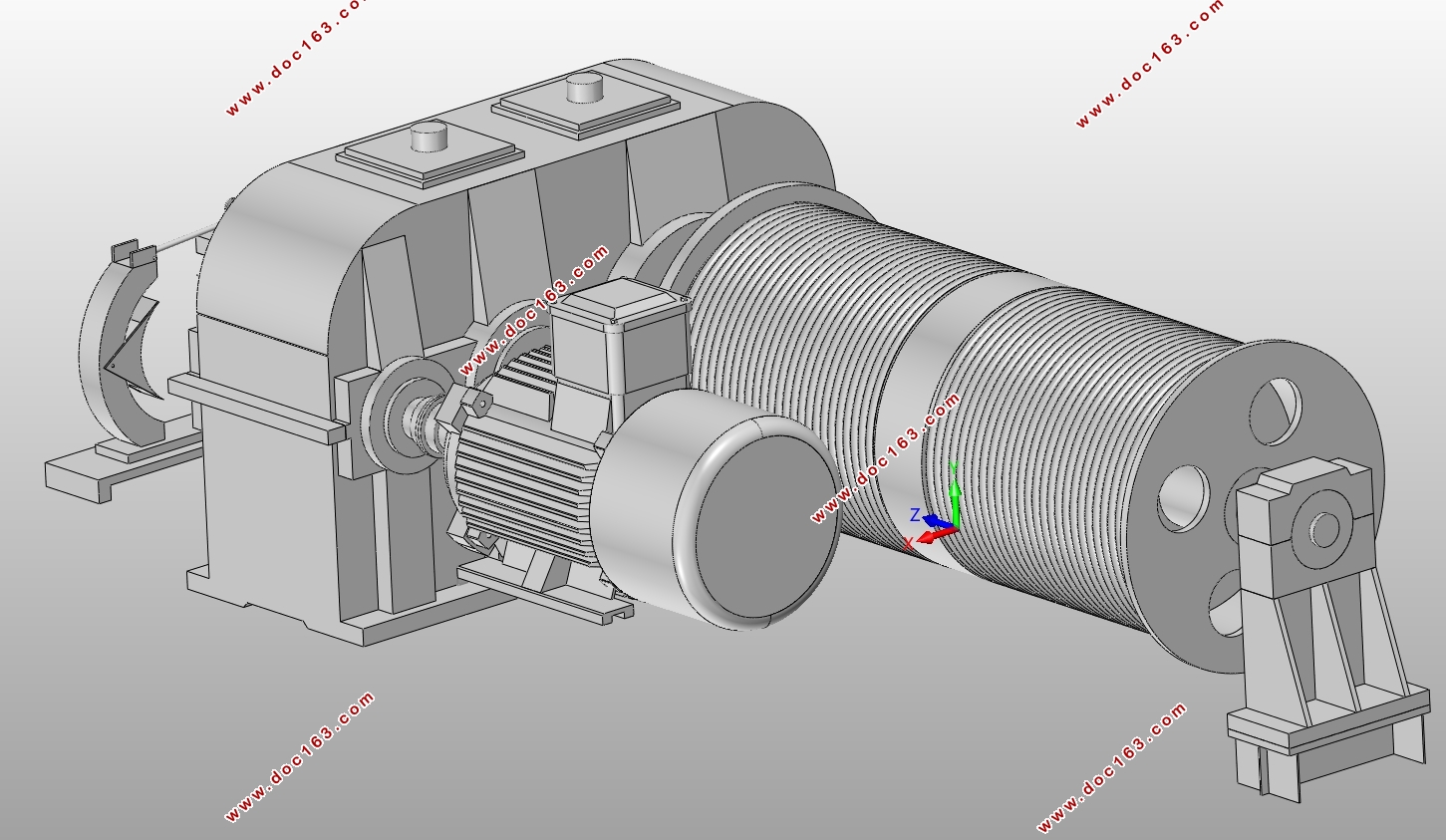 MQ5040单臂架门座起重机起升机构设计(含CAD图,SolidWorks三维图)