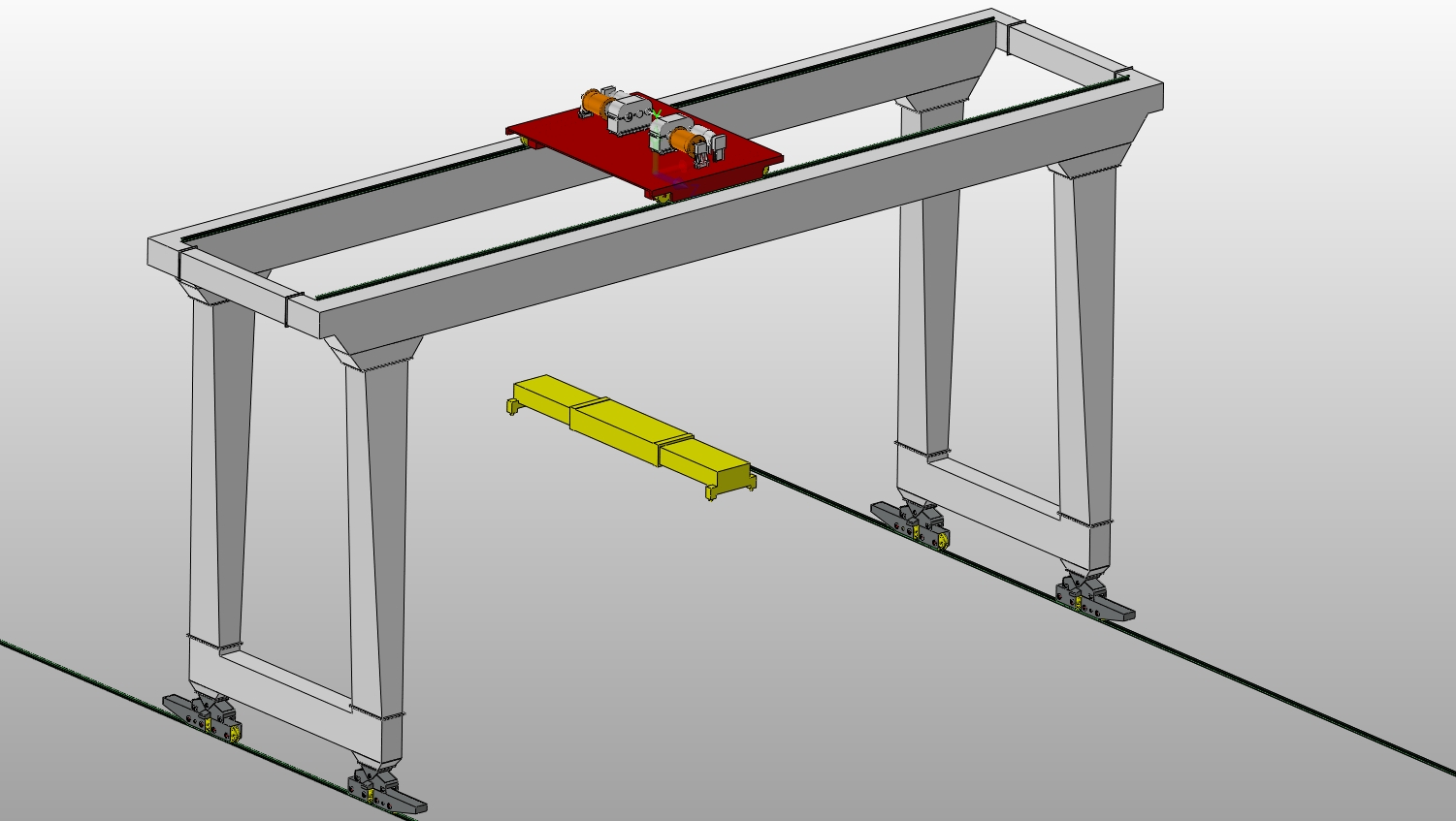 LMQ3535集装箱门式起重机虚拟样机设计(含CAD图,Solidworks三维图)
