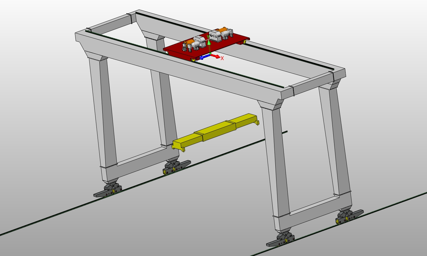 LMQ3535集装箱门式起重机虚拟样机设计(含CAD图,Solidworks三维图)