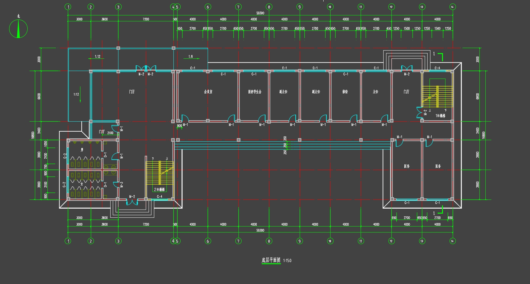 ����1800ƽ��ĳ���ð칫¥����ܽṹ���(������ͼ�ṹͼ)