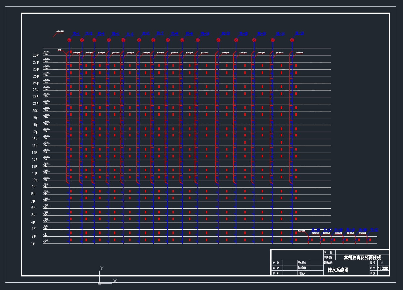 ����XX��Է��ס¥��ˮ��ˮ�������(��CADͼ)