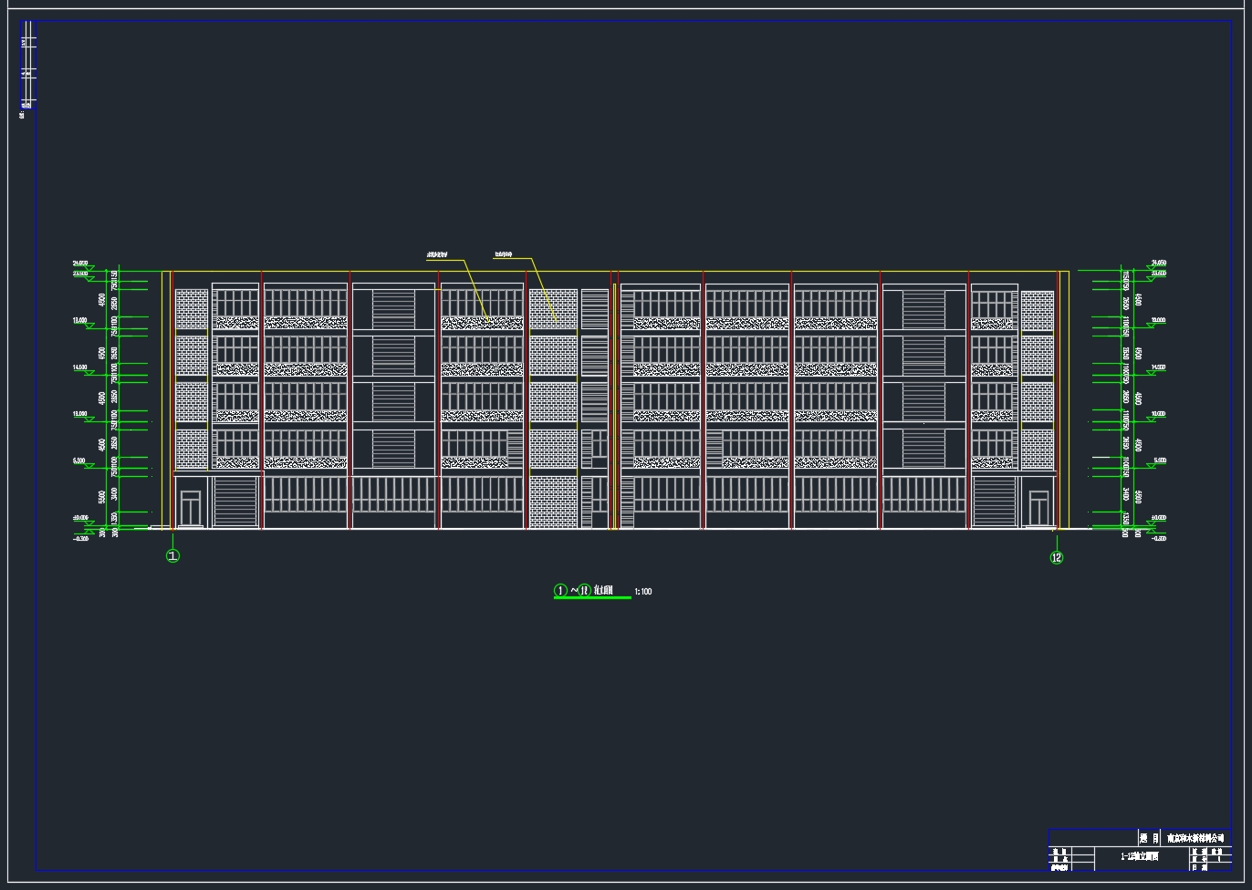 五层南京钢框架结构某公司工业厂房设计(含建筑图结构图)