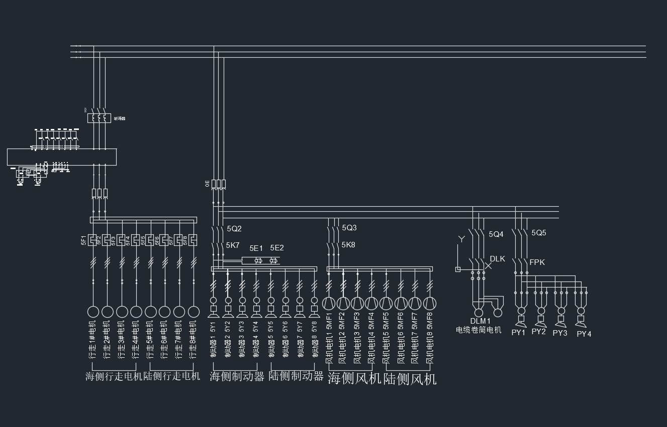 采用变频调速的门机运行机构电气系统设计(含CAD图)