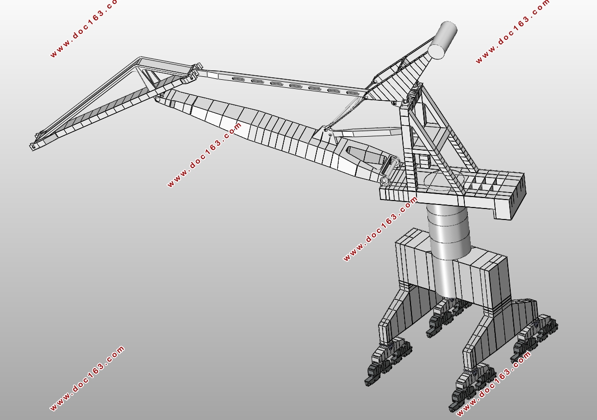42t-33m门座式起重机整体与人字架转台结构参数化设计